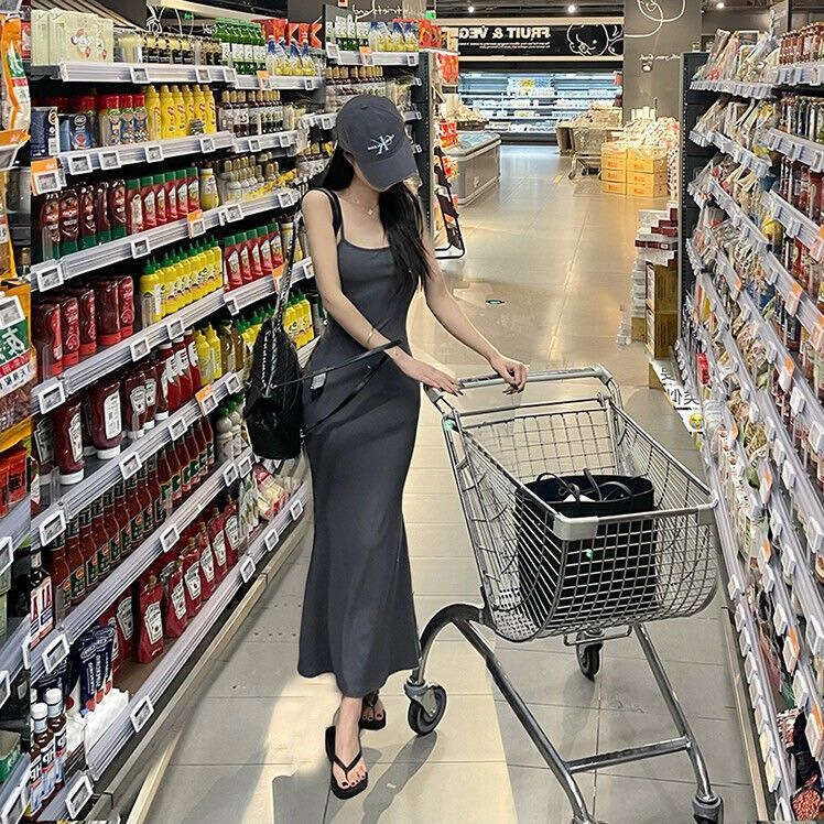 Sleeveless Summer Women, Waist-Cinching, Sexy And Slimming, High-End Bodycon Dress For Hot Girls B5