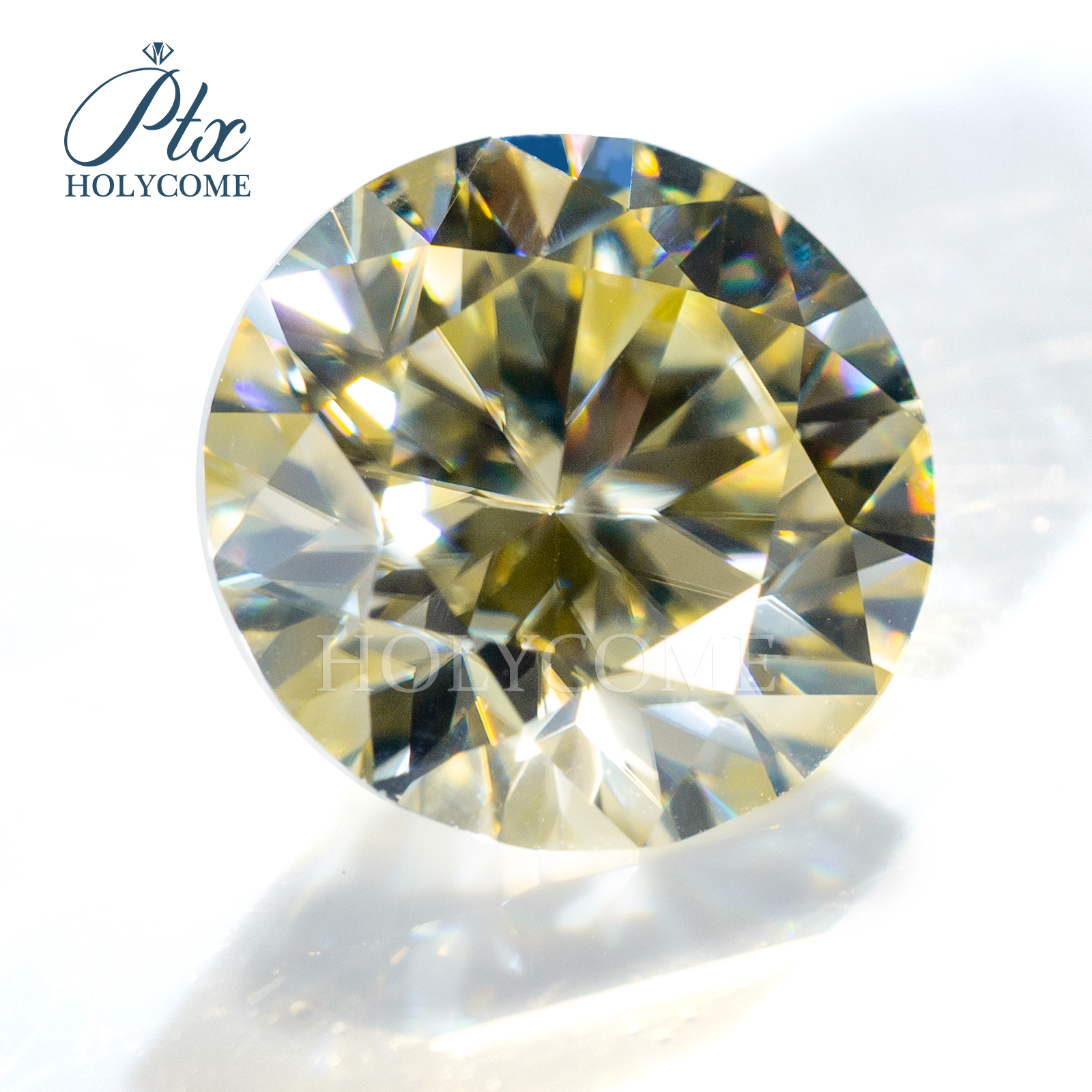 Wholesale New Primary Color Yellow Moissanite Gemstone VVS GRA Certified Yellow Colored Lab Created Moissanite Diamond Loose Stones
