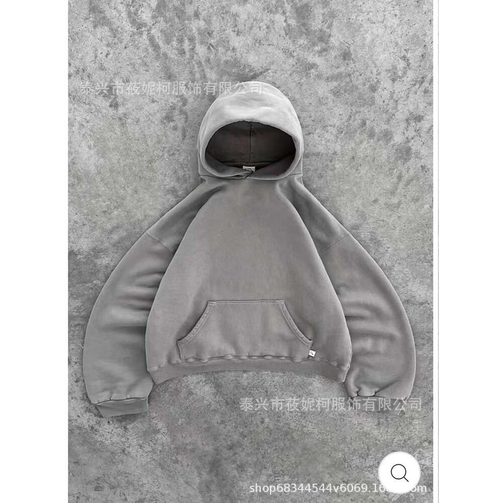 Autumn Winter New Solid Color Loose High Street Trendy Personality Couple Hoodie Women's Hooded B5