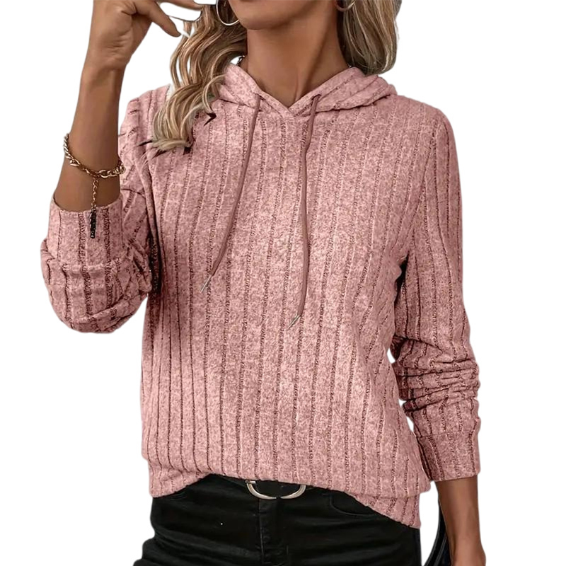 Women's Knits & Tees Chic Ladies' Long Sleeve Pullover Top - Versatile Layering Piece