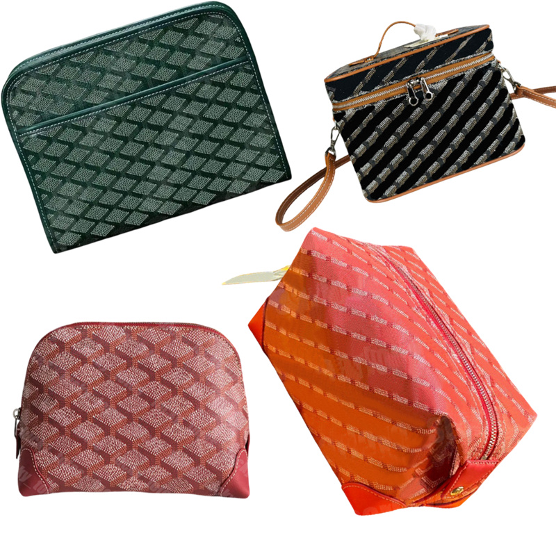 Zipper Cosmetic Case For Women Designer Travelling Toiletry Bag Mens Wash Pouch Casual Leather Make Up Bags Clutch Purse Makeup Bags