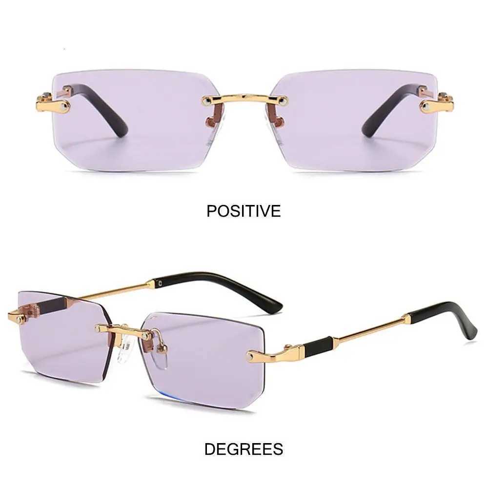 UV400 Rimless Rectangle Sunglasses Fashion Y2K F Sunglasses for Women Men W250709