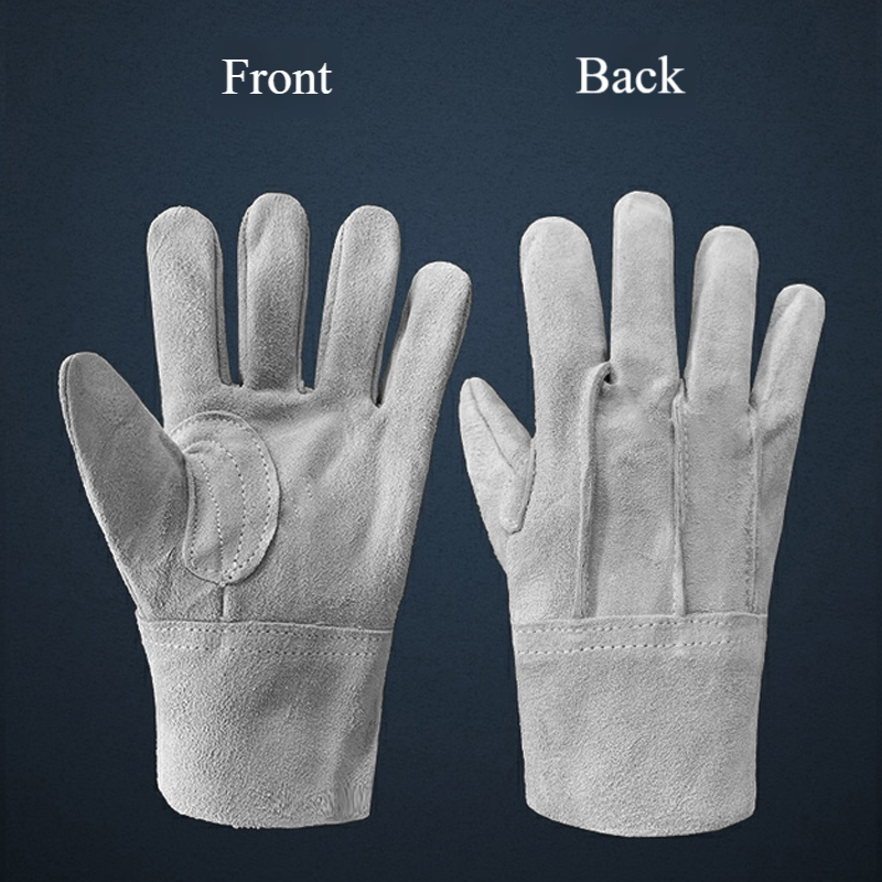 Protective gloves cowhide electric welding stab-proof, scald-proof, wear-resistant and high-temperature resistant insulating gloves