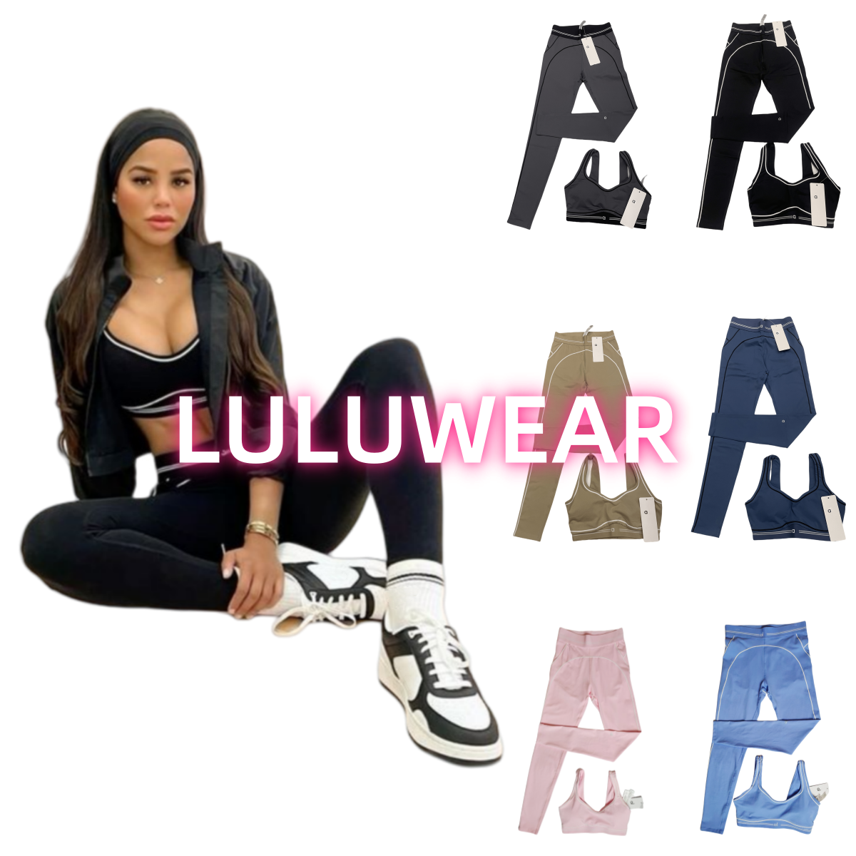 Free shipping 5A Quality Yoga sets Sports Heart Throb Bra+Leggings High End White Striped Low Back Dance Yoga Outfits Summer women clothes sets