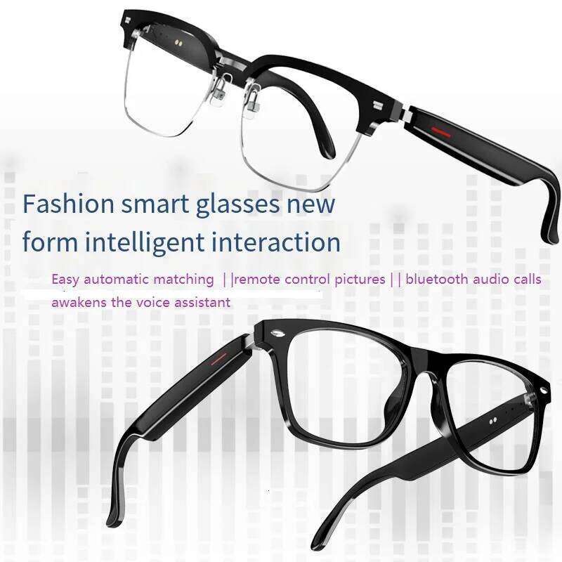 Designer famous brand E smart belt automatic adjustment wireless bluetooth headset anti-blue light waterproof sunglasses for men and women
