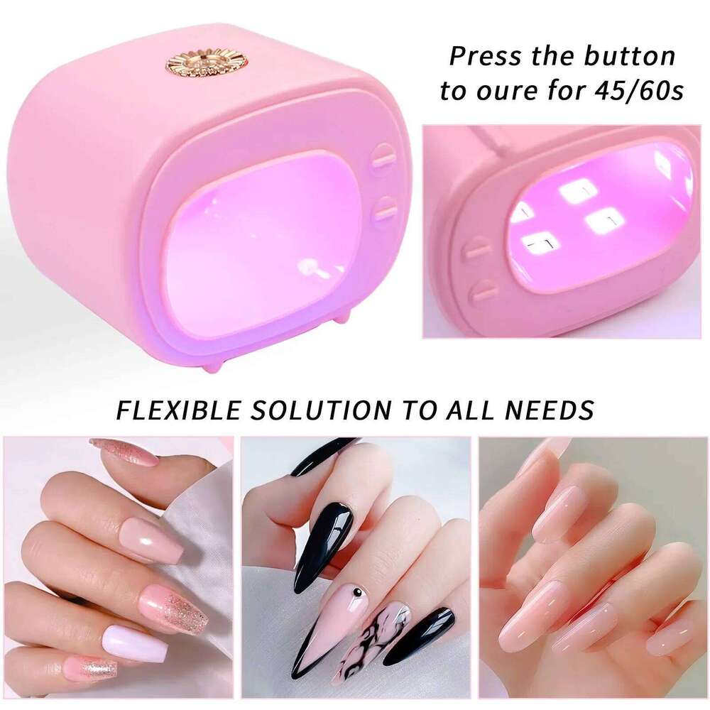 16W USB Mini Tv UV Led Lamp for Nails Accessories And Tools Pink Nail Polish Dryer Portable Manicure Products X250710