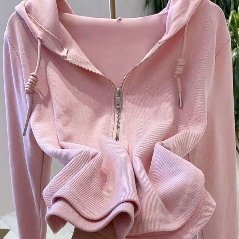 Irregular Solid Color Hooded Sweatshirt For Women Autumn New Fashionable Long Sleeve T-Shirt Women's Base Shirt Top Ins Trend B5