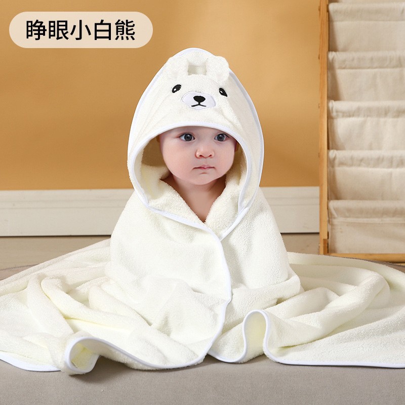 Cute Bath Towel for Baby Soft Absorbent Towel Newborn Swaddle Wrap Baby Blankets for Girls Boys