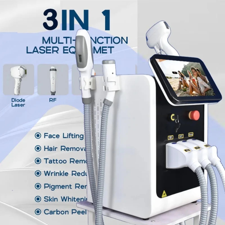 3 in 1 OPT IPL Profession Laser Hair Remove Machine Pico Nd-YAG Tattoo Remove Machine Smooth wrinkles Epilation Facial Equipment