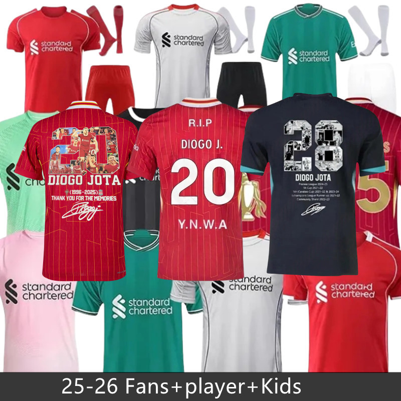 Liverpoo soccer jersey 25 26 MAC ALLISTER DIOGO ALEXANDE R-ARNOL D LUIS DIAZ GAKPO DARWIN SZOBOSZLAI jersey fans player football shirt Mens Kids Kit sock Full sets