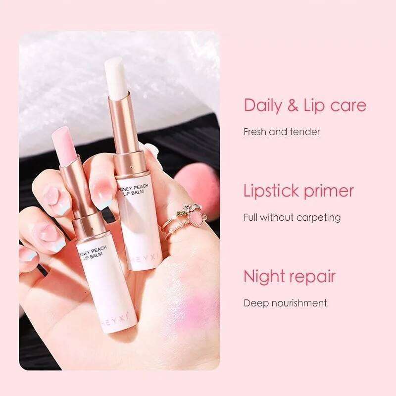 HEYXI Peach Balm Change Lipstick Long-lasting Moisturizing Lip Care 2g X250710