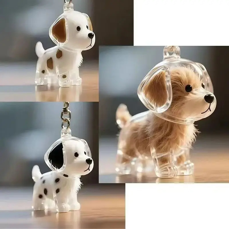 Dog Hair Storage Cute Pendant Keychain Bag Pendant Couple Car Key Chains Jewelry Souvenir Collection Gift Decoration Accessories 250708