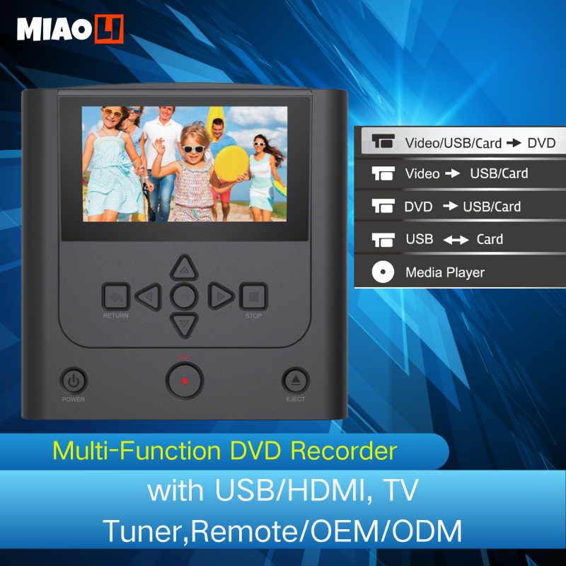 Compact All-In-One Multimedia Device: HDMI/DVD + USB + AV Connectivity