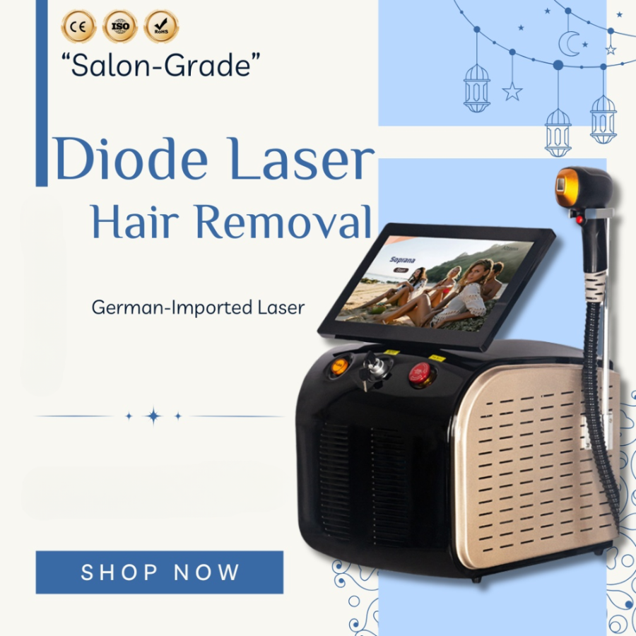 808 nm Painless Laser Hair Removal Device Permanent High Power Tri-Wavelength Platinum Cooled Diode Laser Suitable for home and beauty salon