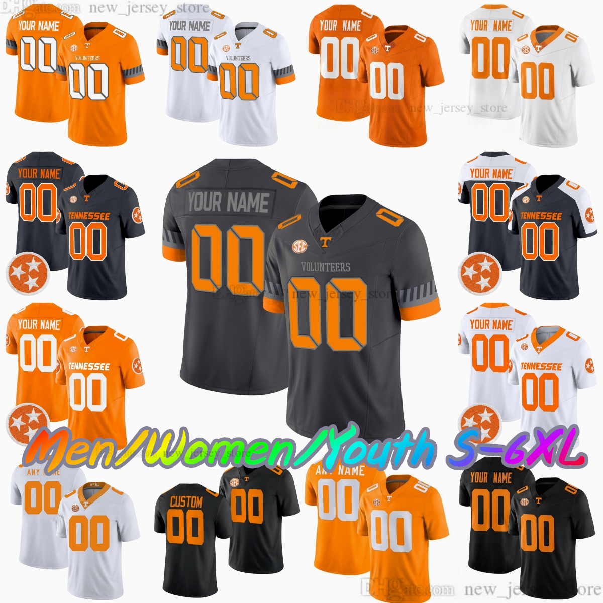 2025 Custom S-6XL Tennessee Volunteers College Football Jersey 8 Nico Iamaleava 16 Morgan Wallen 16 Peyton Manning 5 Bru McCoy 13 Gaston Moore Carter Stitched Jerseys