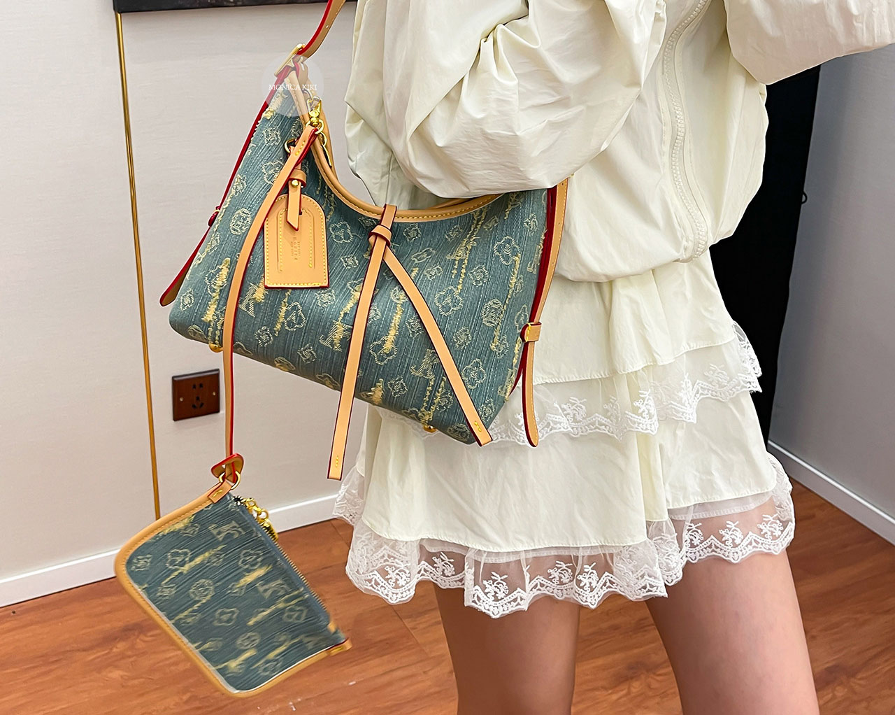 2025 Large - capacity bags for women super - popular niche old - flower denim bags Commuting - friendly versatile single - shoulder and cross - body l