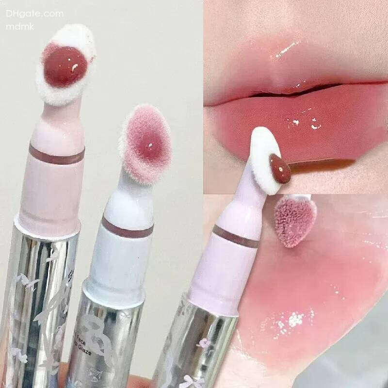 Flat Sponge Head Gloss Moisturize Low Saturation Mirror Glaze Lasting Waterproof Lip Plumping Tint Non Stick Cup Makeup X250710