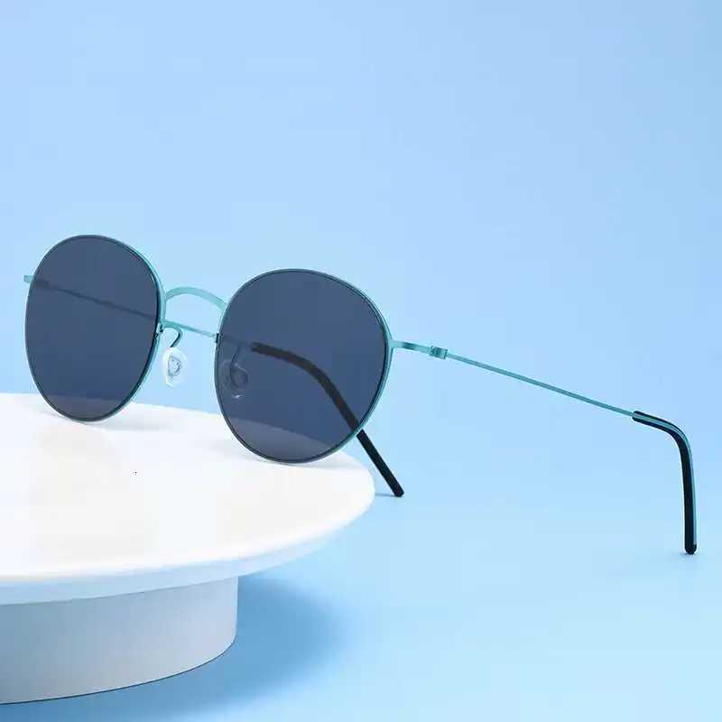 Retro Round Handmade Mens Sunes Brand Designer Mirror Sunshade Lightweight No Screw Anti-reaction for Men 8808 es W250709