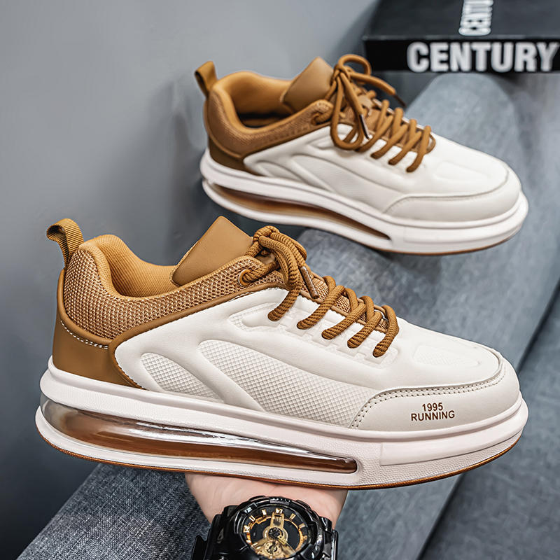 9020- New Forrest Gump Shoes Men's Trendy Brand Soft Bottom Comfortable Running Sports Leisure Height Increasing Korean Version Board Shoes Dad S