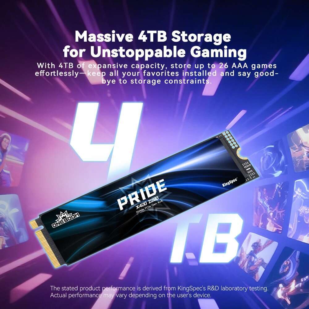 KingSpec SSD M2 PCIe4.0 Gen4 1TB 2TB 4TB NVMe Drive M.2 2280 NVMe Hard Disk Drive Internal Solid State Drives for PS5 Notebook