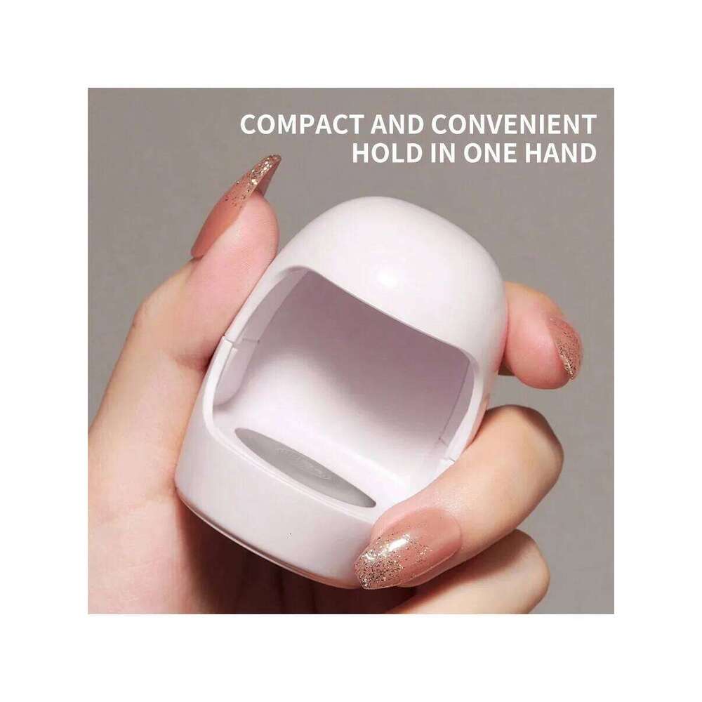 White Mini Q-shaped Lamp, UV/LED Quick-drying Gel Dryer, for Home Nail Art DIY X250710
