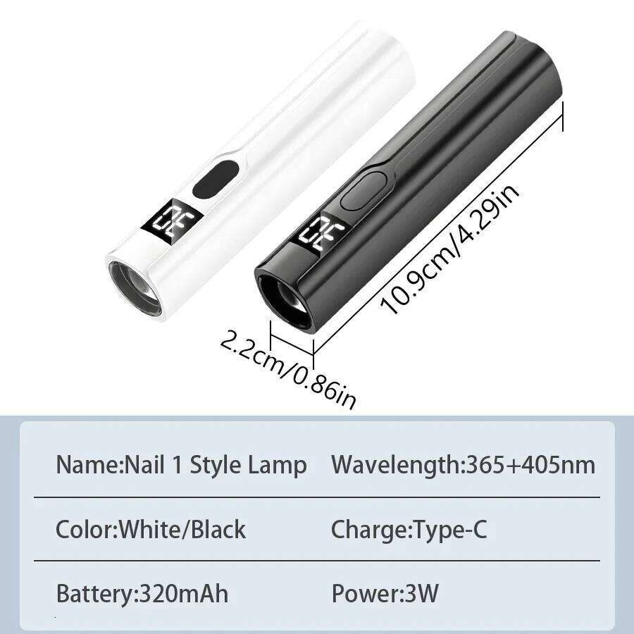 Portable Handheld Dryer UV/LED Curing All Gel Polish Art Tool USB Rechargeabl Quick Dry Nail Lamp Flashlight X250709