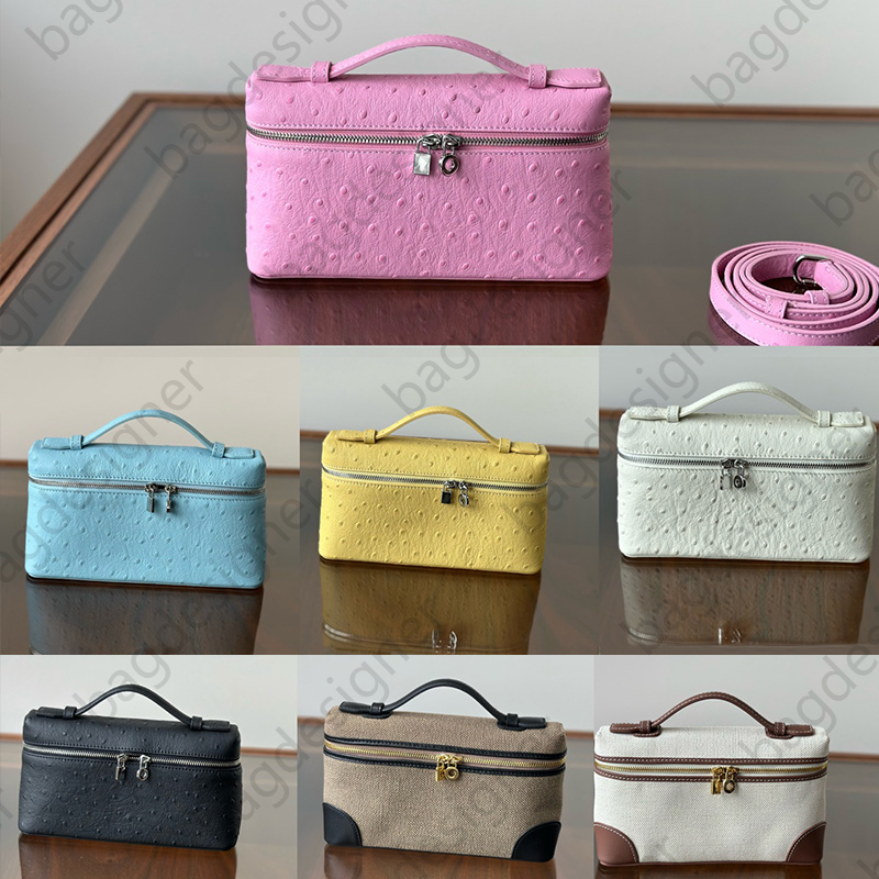 Extra bags designer women lunch box bag vanity bag designer makeup bags cosmetic bag ostrich leather wash bag toiletry bags purses handbag designer crossbody wallet