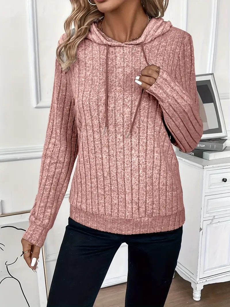 Women's Knits & Tees Chic Ladies' Long Sleeve Pullover Top - Versatile Layering Piece