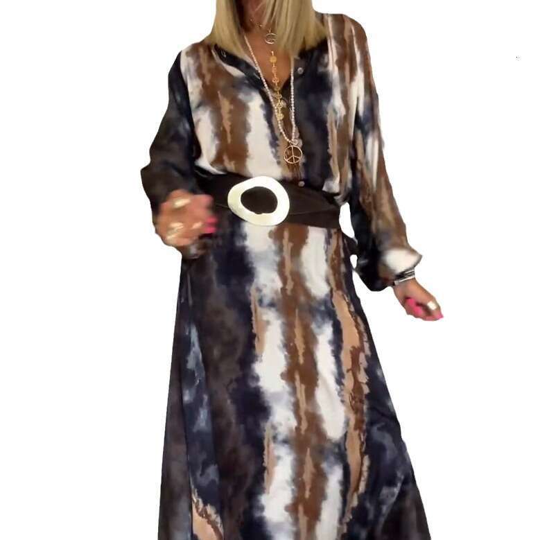 Spring Summer Unique Dress Elegant Flowy Waist Cinched Lightweight Slimming Design Fashionable B5