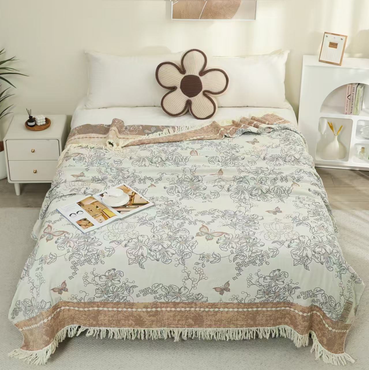 New Summer Blanket For Beds Double Sofa Towel Thin Sheet Single Cool Quilt Cotton Blanket And Bedspread Breathable Comfortable