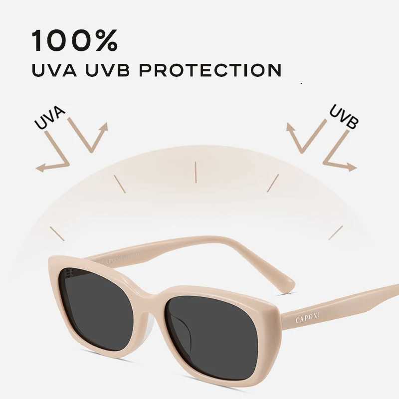 ONY New Design Womens Sunglasses Trendy Rectangular Polarized Sunglasses Acetate Gradient UV400 Eyewear CP2351 W250709