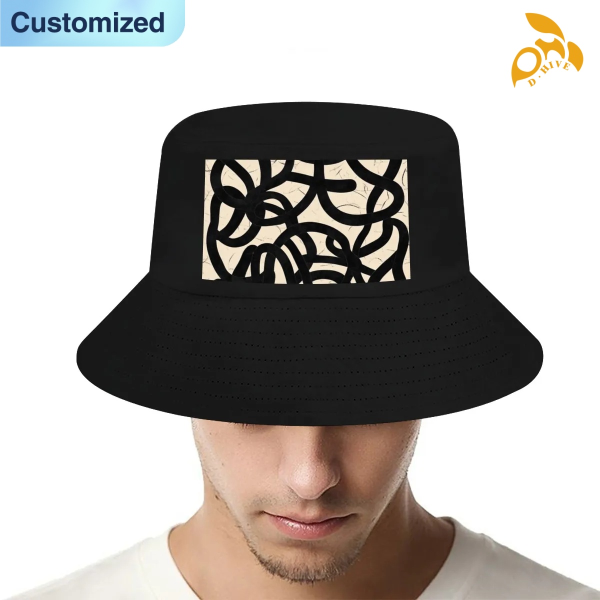 free shipping of customized Adult double-layer fisherman's hat with exquisite patterns from US