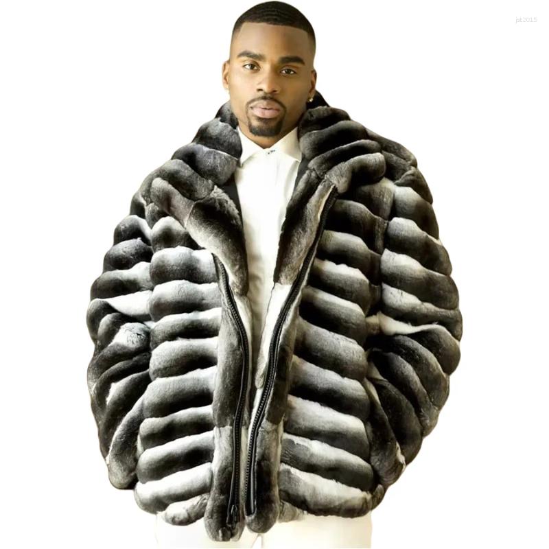 Men's Jackets Real Fur Coats Mens Rex Coat Full Skin Warm Bomber Luxury Winter 2025 Selling