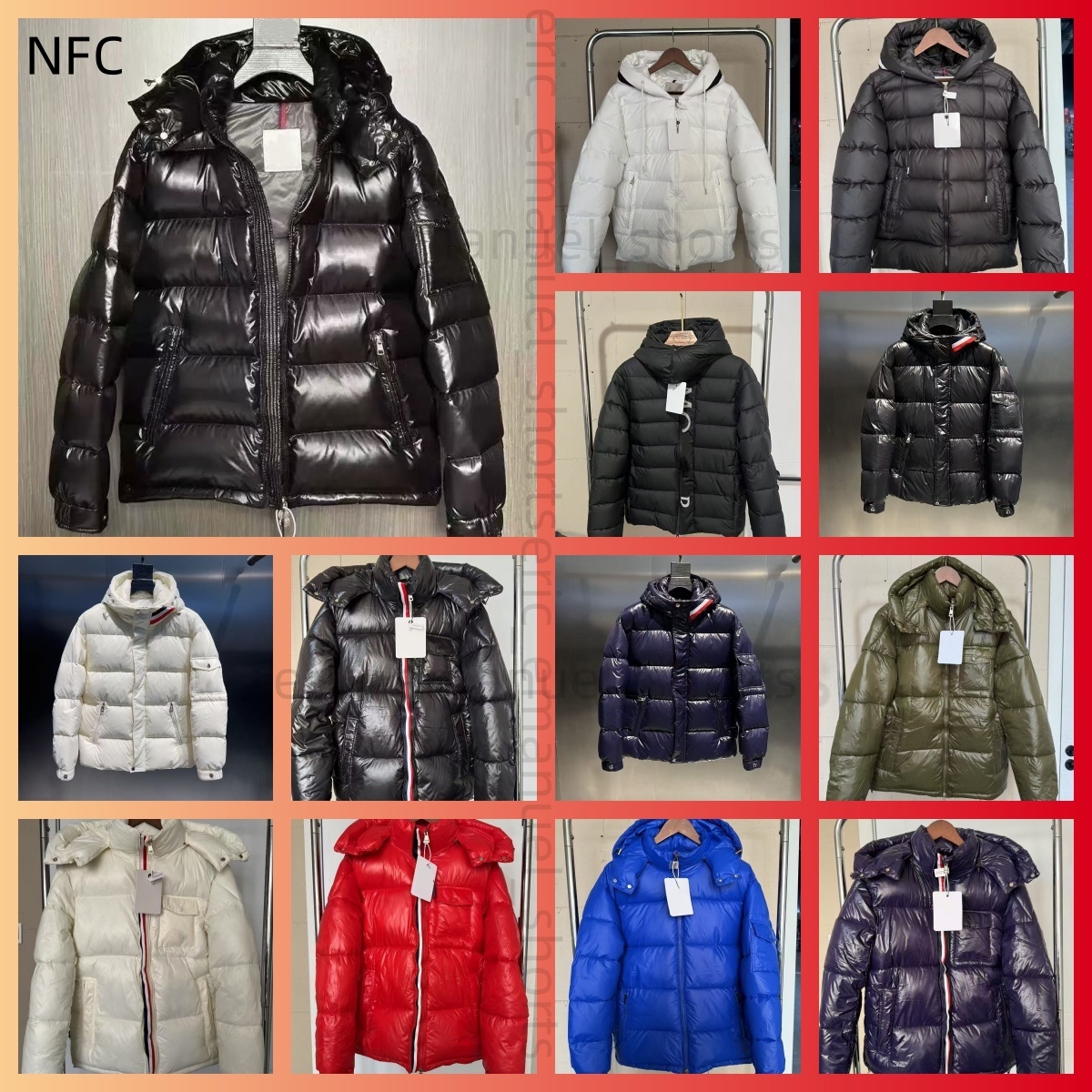 designer winter jacket men puffer jacket NFC down jacket parka puffer coat Waterproof windproof Warm coats winter jacket outdoor mens jackets fast ship size S-5XL