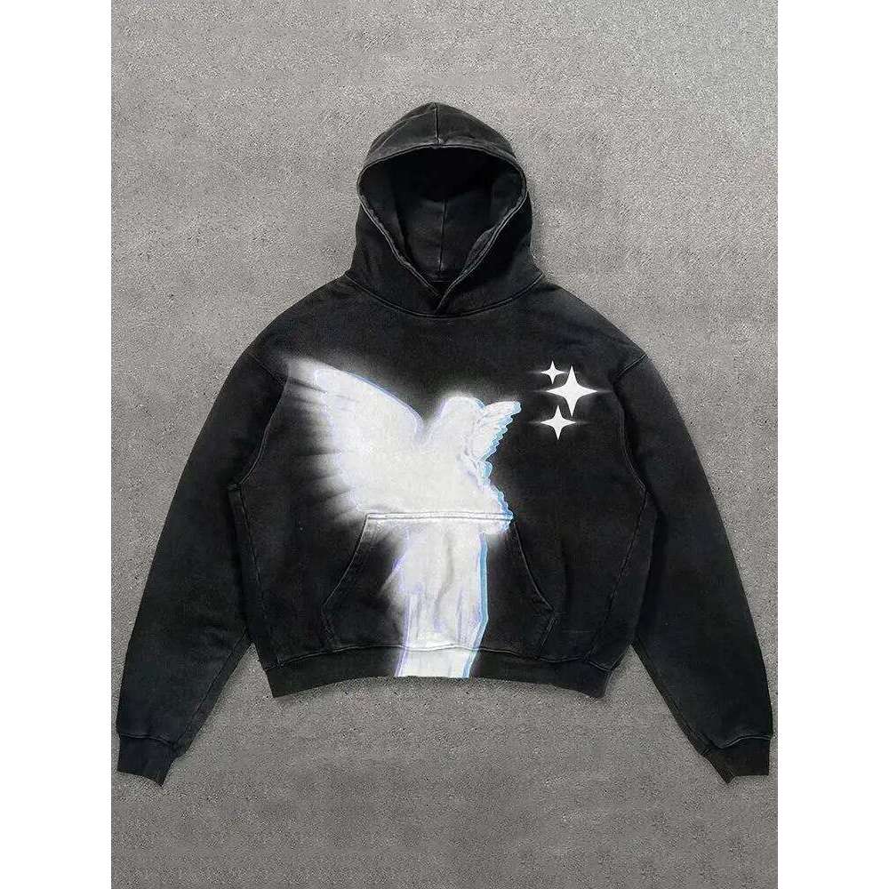 hoodie Haruku Oversized Letter Hoodies Women Streetwear Quality Hoodie Vintage High Street Sweatshirt Goth Y2k Men Clothing jacket