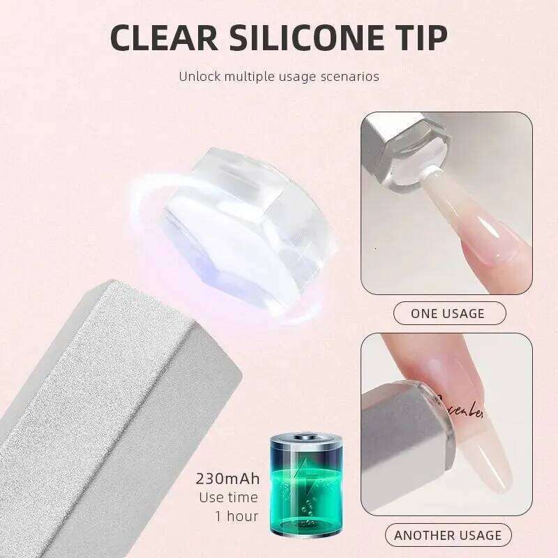 Mini Handheld UV Led Lamp Nails Portable Rechargeable Nail Dryer For Curing Gel Polish With Display Manicure hine X250710