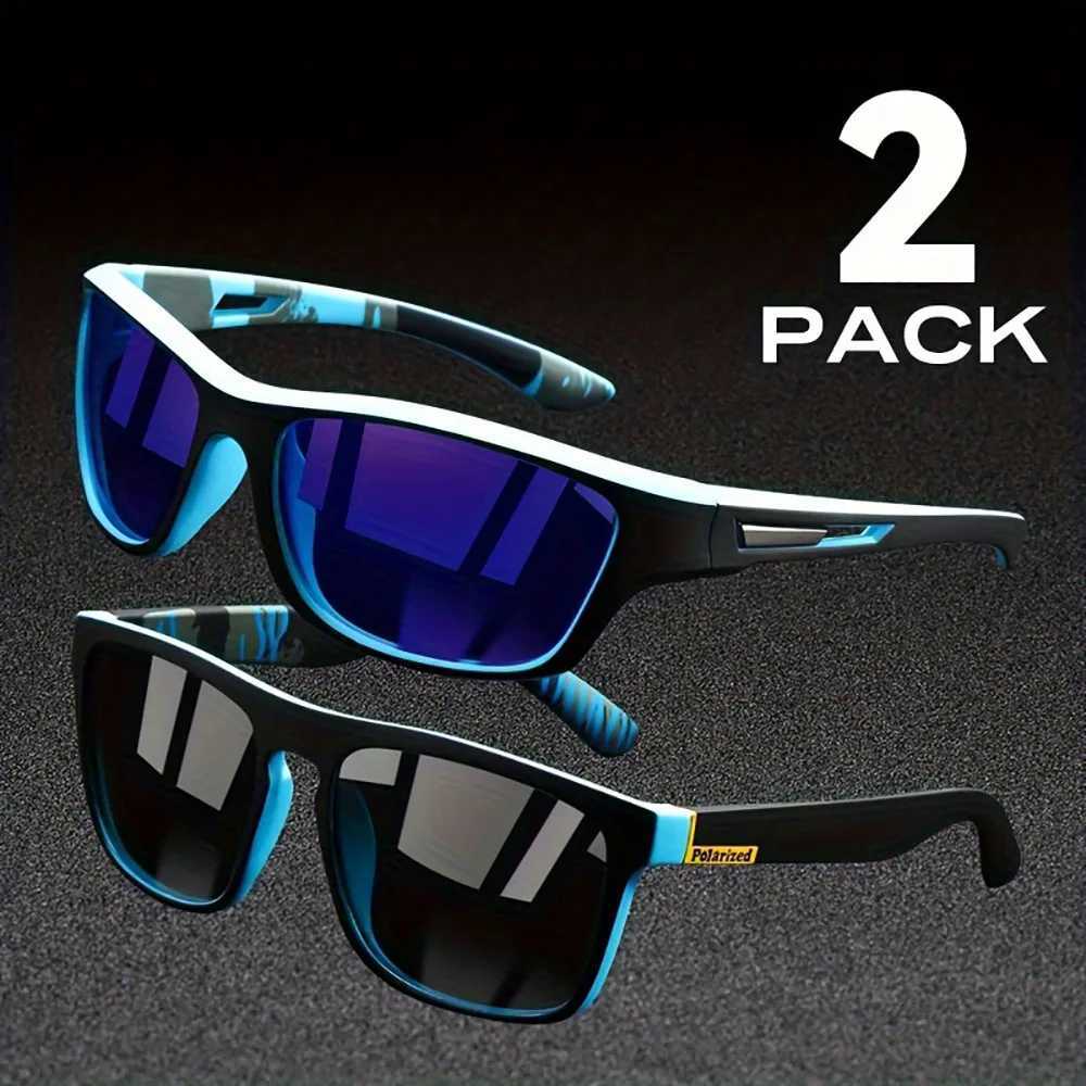 2pcs Polarized UV Protection Sunglasses Anti-Glare Sunglasses for Summer Party Vacation Travel Driving Fishing W250709