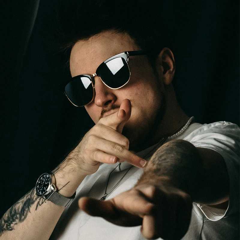 Zenotic Fashion Half Fe Polari Sunes High-Quality Acetate Busin Shade Unisex Square UV400 Certified Sun Es W250709