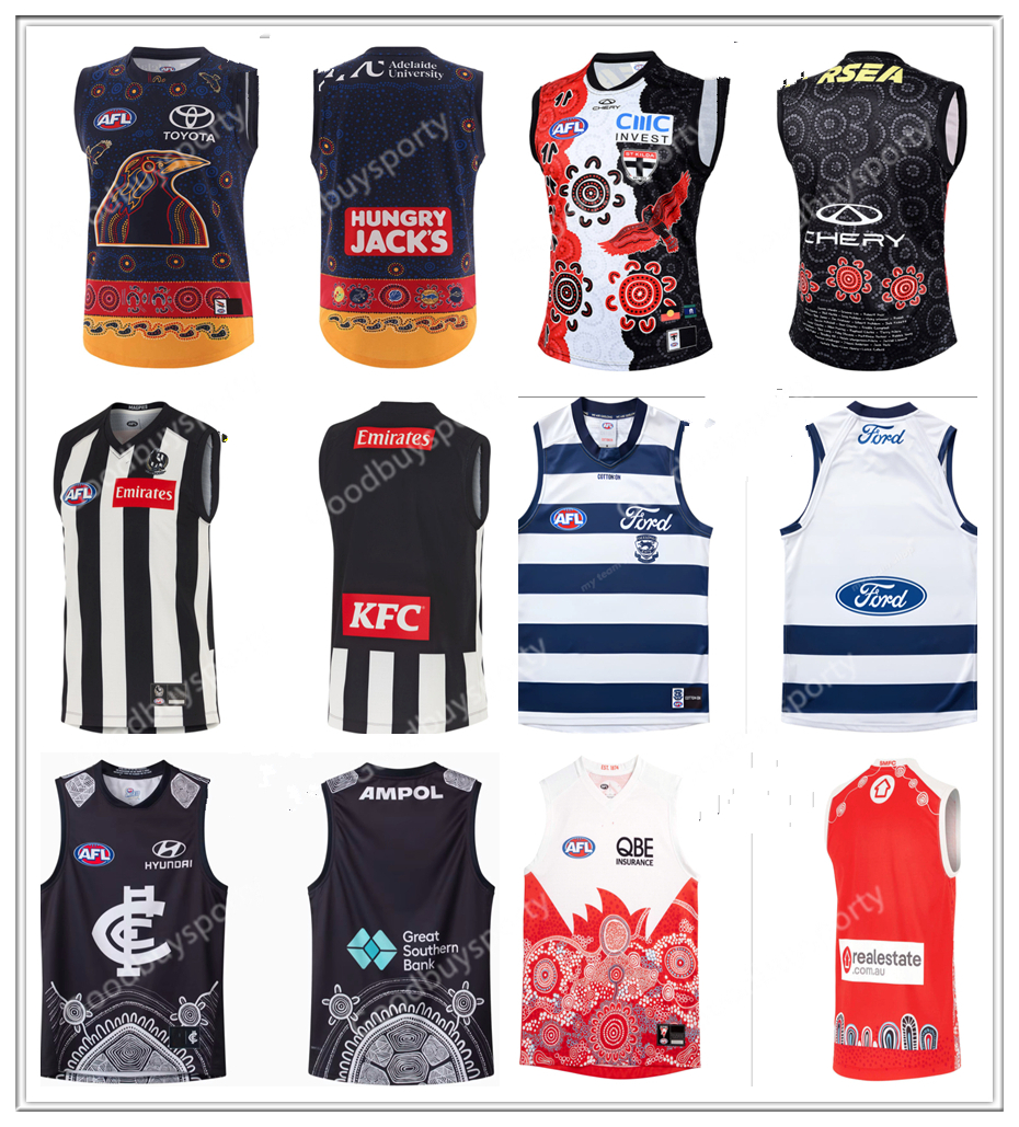 26AFL jersey Geelong Carlton Hawthorn Brisbane fremantle Vest west Richmonds STKILDANorth MelbourneCollingwooD 26 shirts