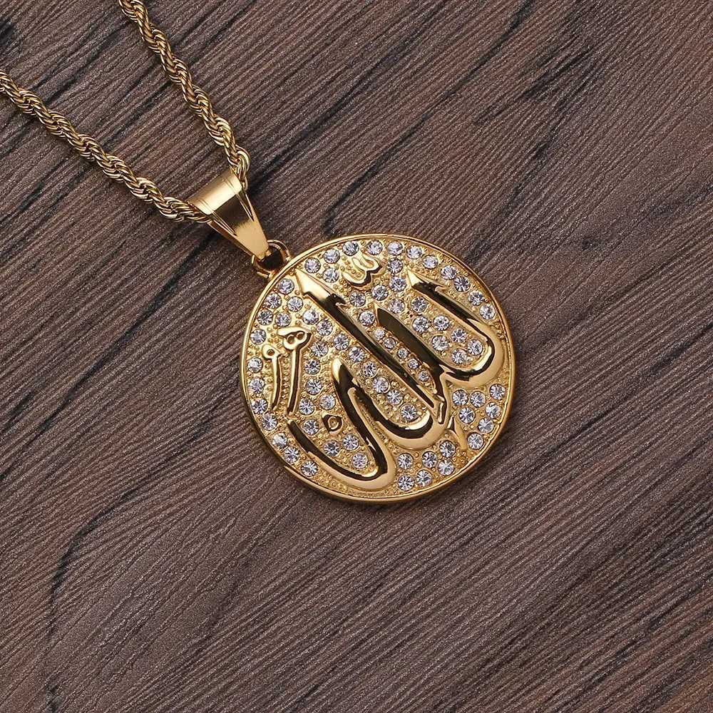 Gold Color Muslim Allah Quran Pendant Necklace for Men and Women Fashion Faith Islam Religious Jewelry Ramadan Gifts y250709