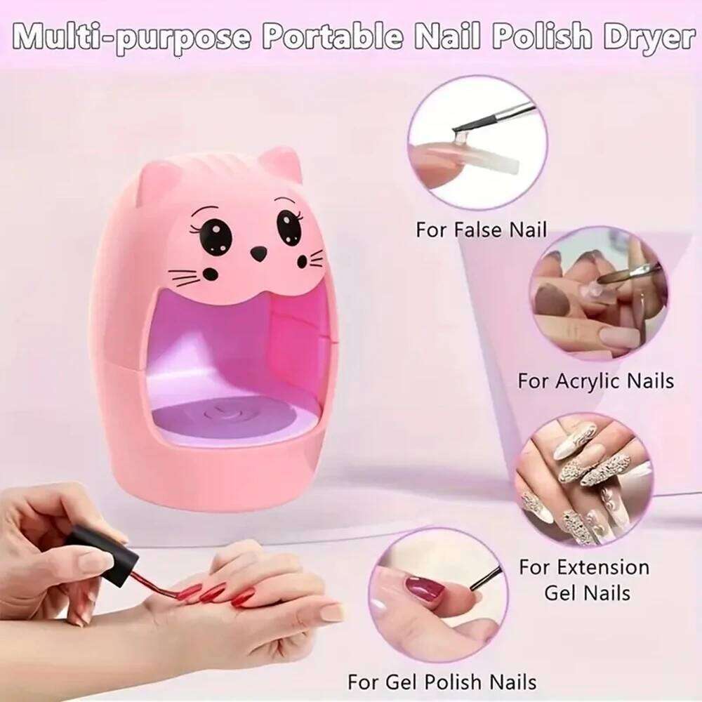 LULAA UV Nails Gel Polish Dryer with Cute Shape Small and Portable LED Nail Light for Fingernail Artists DIY X250709