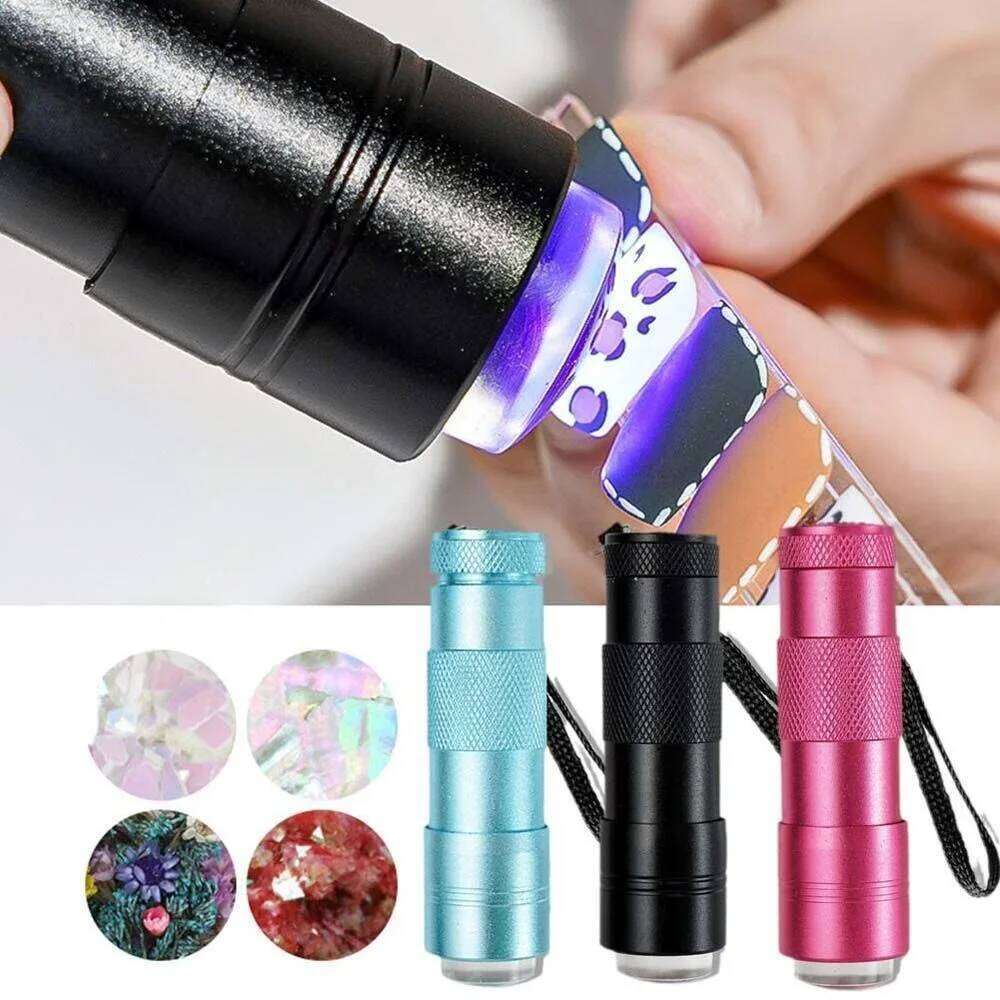 Handheld Press Light UV with Jelly Silicone Art Stamper for Nail Dryer Gel Polish Quick Dry Lamp Tools X250710 X250710