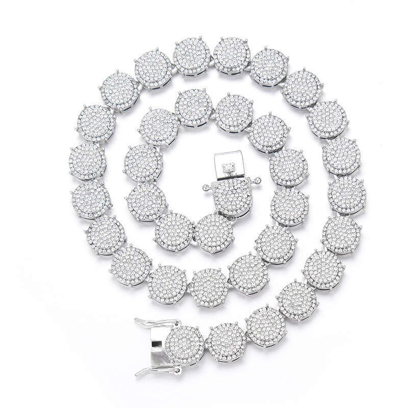 Trendy Accessories Hip-Hop Full Dia Versatile 13mm Men's New High-End Cuban Chain Necklace