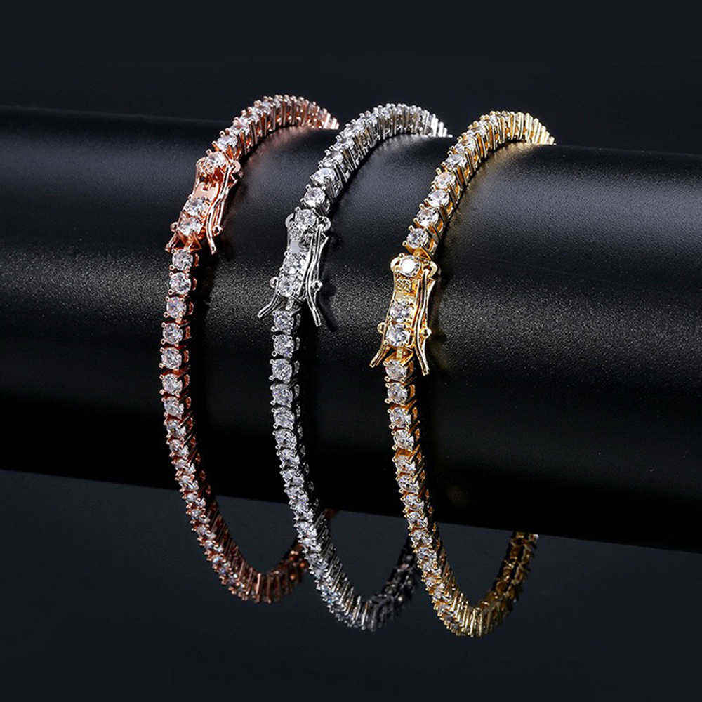 3mm 925 Sterling Silver Grade Gra VVS White Mossanite Moissanite Diamond Tennis Chain Bracelet for Gift
