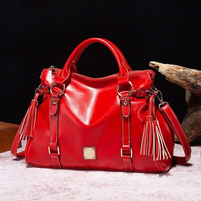 New Fashion Casual Tote Women Handbags Soft Leather Shoulder Bags For 2025 Ladies Vintage Big Capacity Crossbody Hand Bag