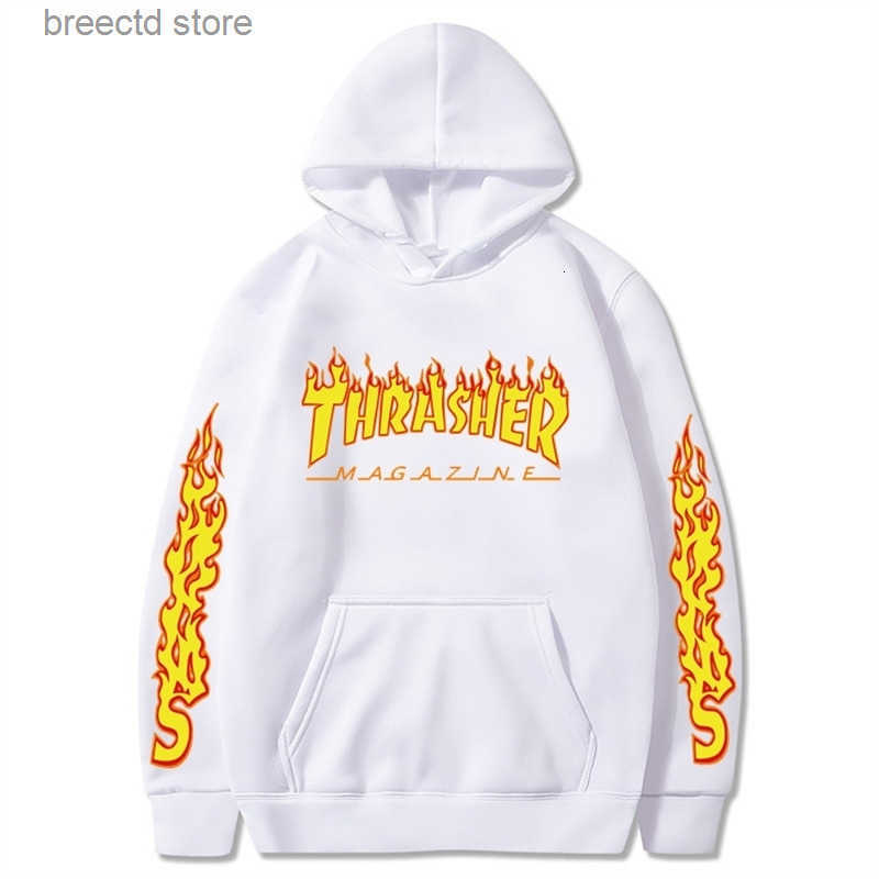 Mens Hoodies Sweatshirts Mens Europe and America Thrashs Print Hoodie Men Women Strt Couples Casual Hip Hop Pullover Sweatshirt Top Z260326