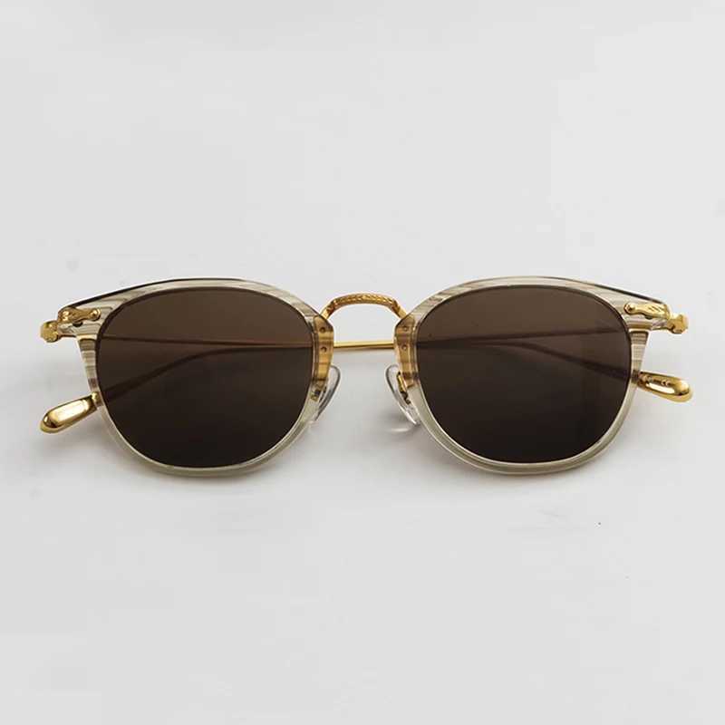 Top Quality Vintage Polari Sunes for Men Wen Retro Titanium Acetate Sun es UV400 Anti-traviot Trendy Sun W250709