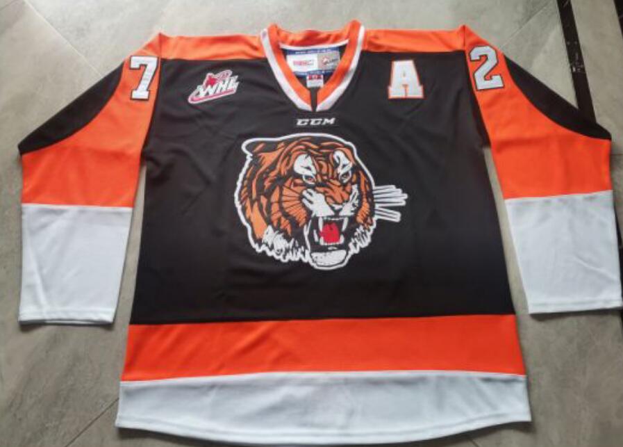 Customized Rare Mens Vintage GAVIN MCKENNA WHL MEDICINE HAT TIGERS Womans Youth CHL CCM Hockey Jersey Any Name Number