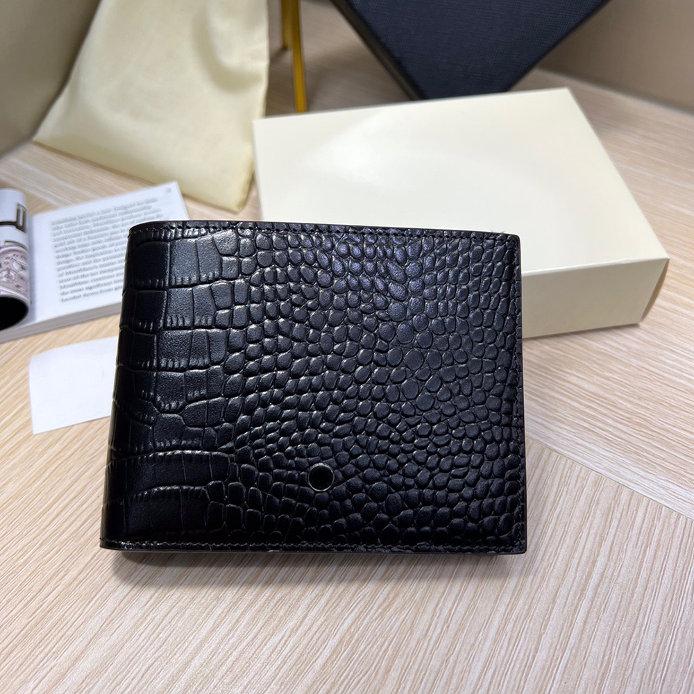 Genuine Leather Men's Wallet Credit Card Holder Designer Top Quality Crocodile Pattern Women's Wallet Euro USD Pocket Coin Purse Business Card ID Case Wallet