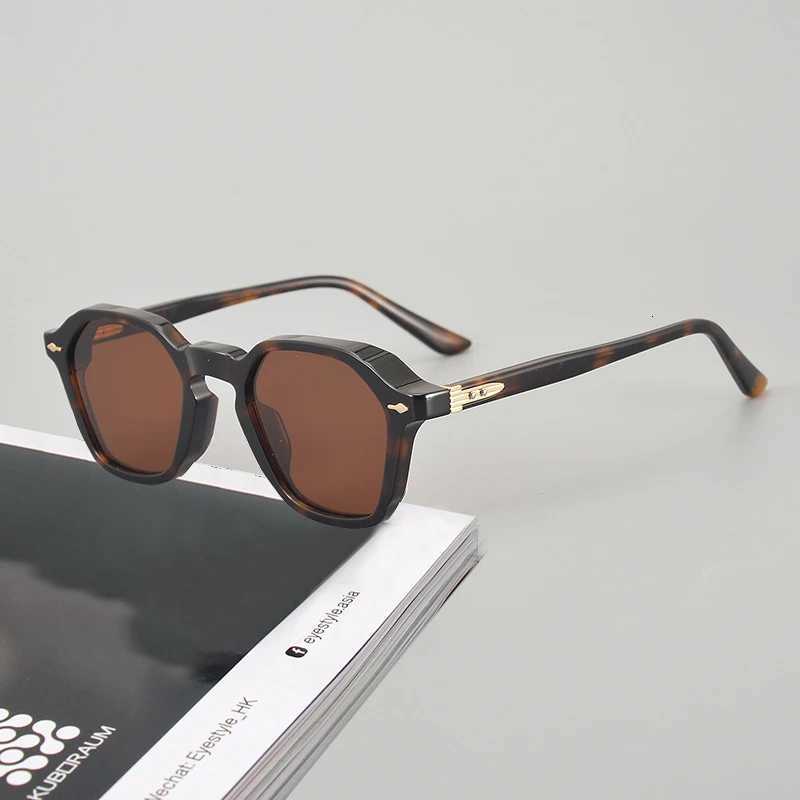 Top Quality Acetate Polygon Polarized Sunglasses for Men Wen Trendy Thick Fe Sunglasses UV400 Anti-glare Sunglasses W250709